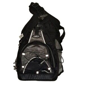 Case It Binder Book Sling Book Bag Open Backpack Black Bungee Cords Rain Cover